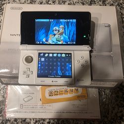 Nintendo 3ds Ice White Custom Video Game Console Mod-bbed