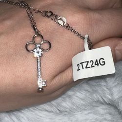 Charmed Aroma .925 Key Pendant Necklace 