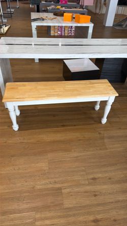 White bench wood