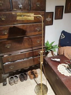 Mid-century Pharmacy adjustable brass lamp