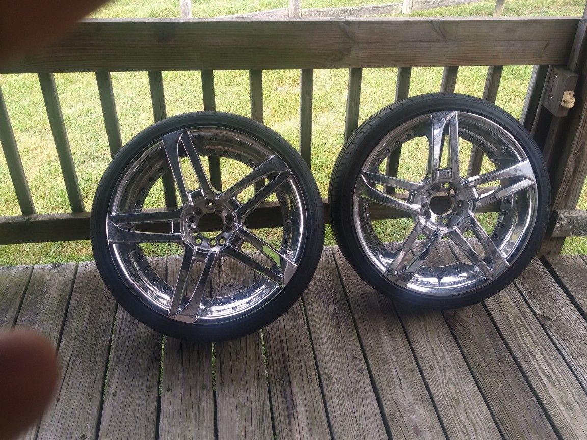20 Inch Yellow Rims 20 inch rims brand new low profile tires for Sale in Madison, NC - OfferUp