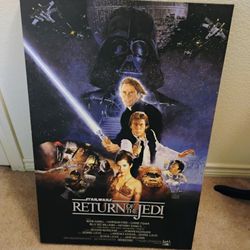 Star Wars Black Float Canvas art 20" x 30"