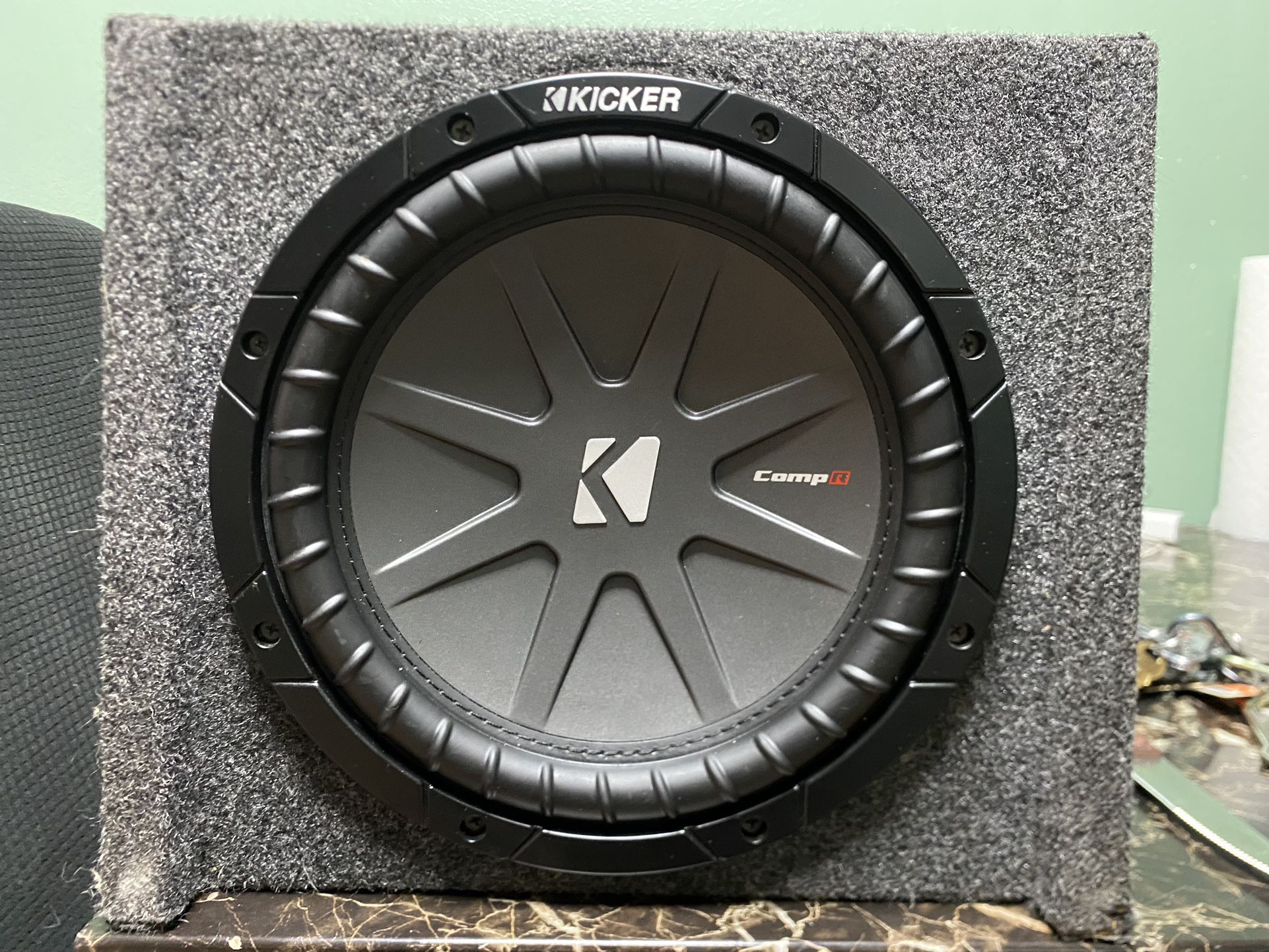 10" Kicker Comp R subwoofer in box $85