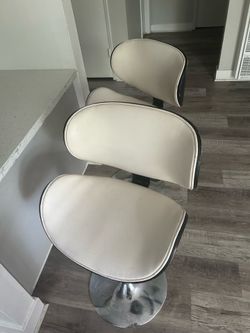 White bar stools