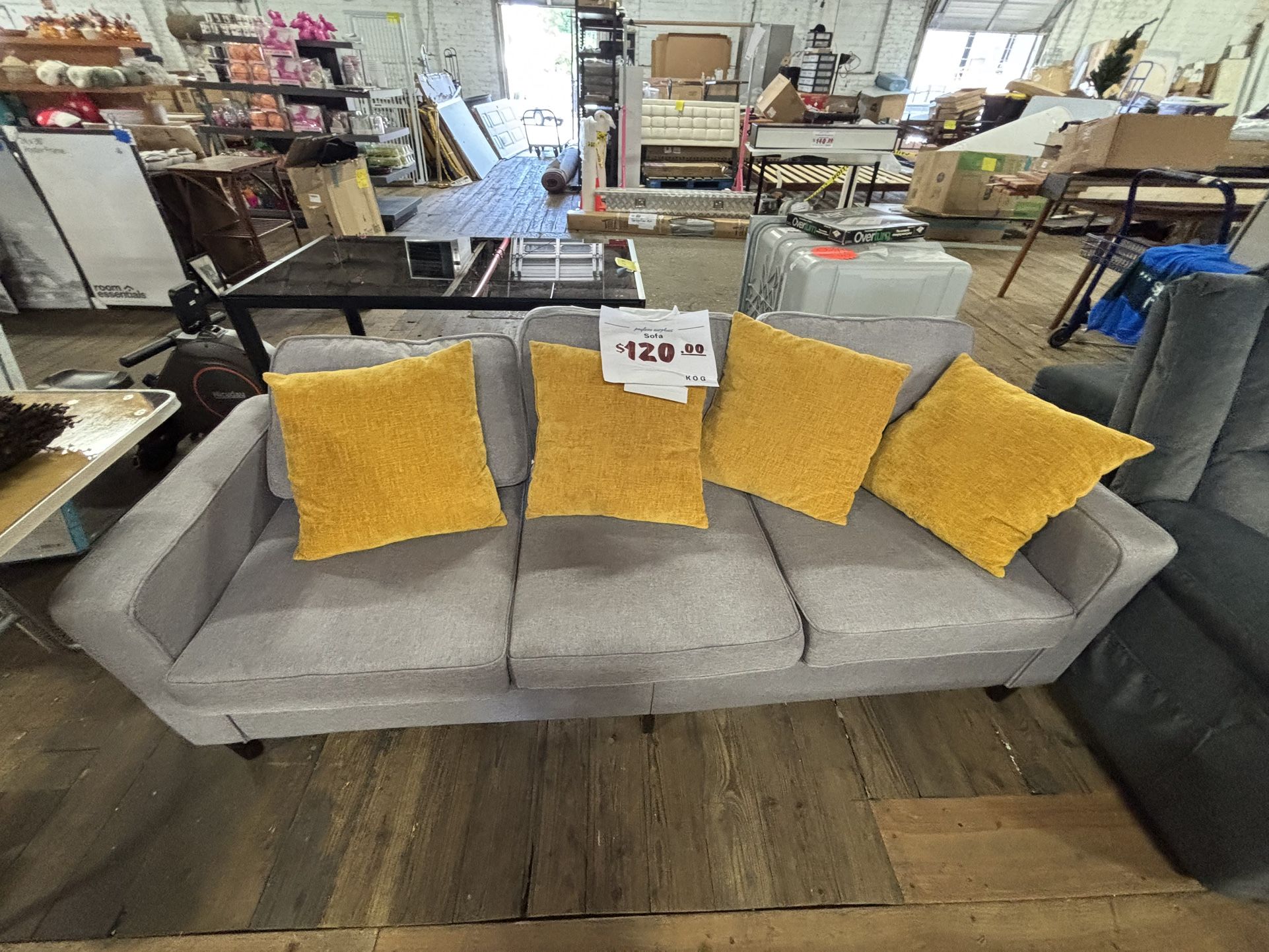 3 Seat Light Gray Couch
