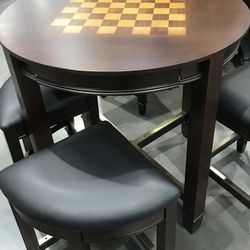 CHESS AND CHECKERS GAME TABLE SET