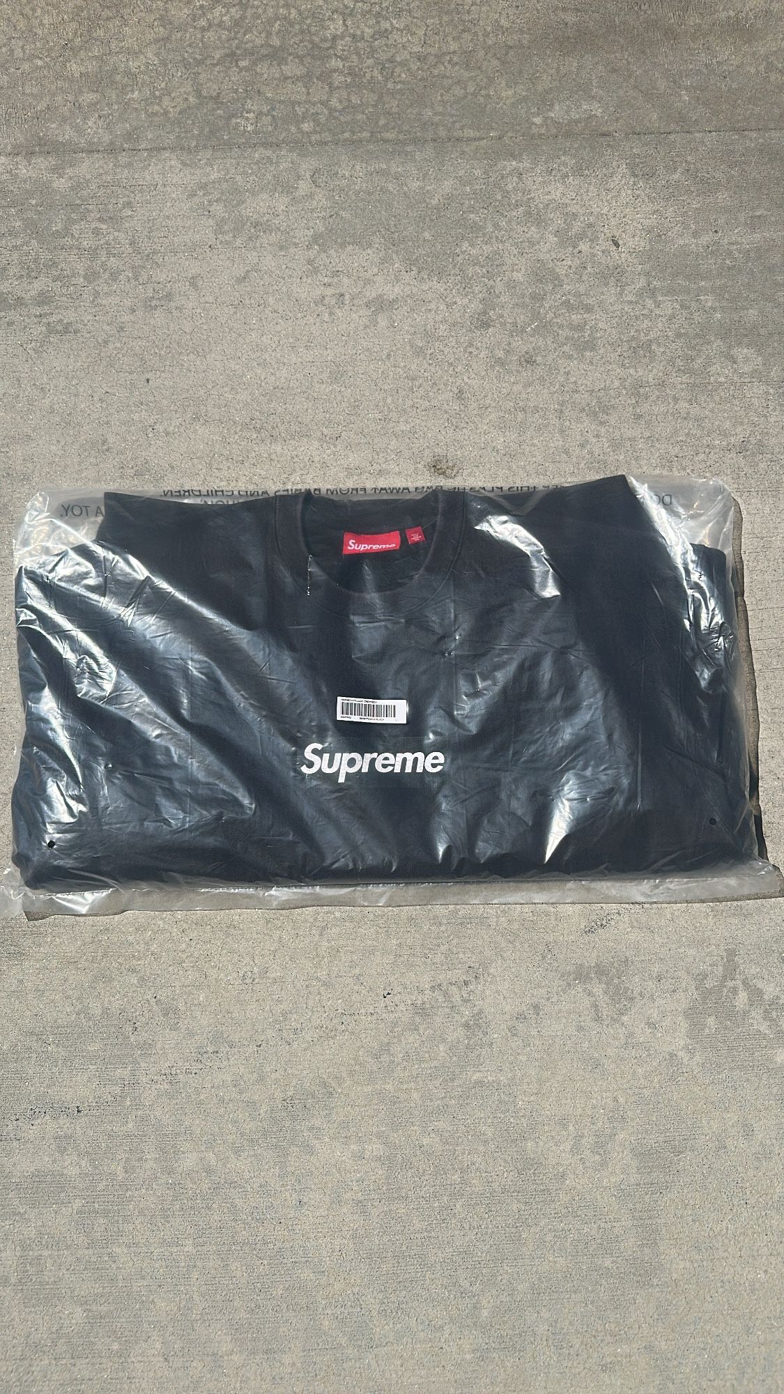 Supreme Washed Box Logo Crewneck Black SS25
