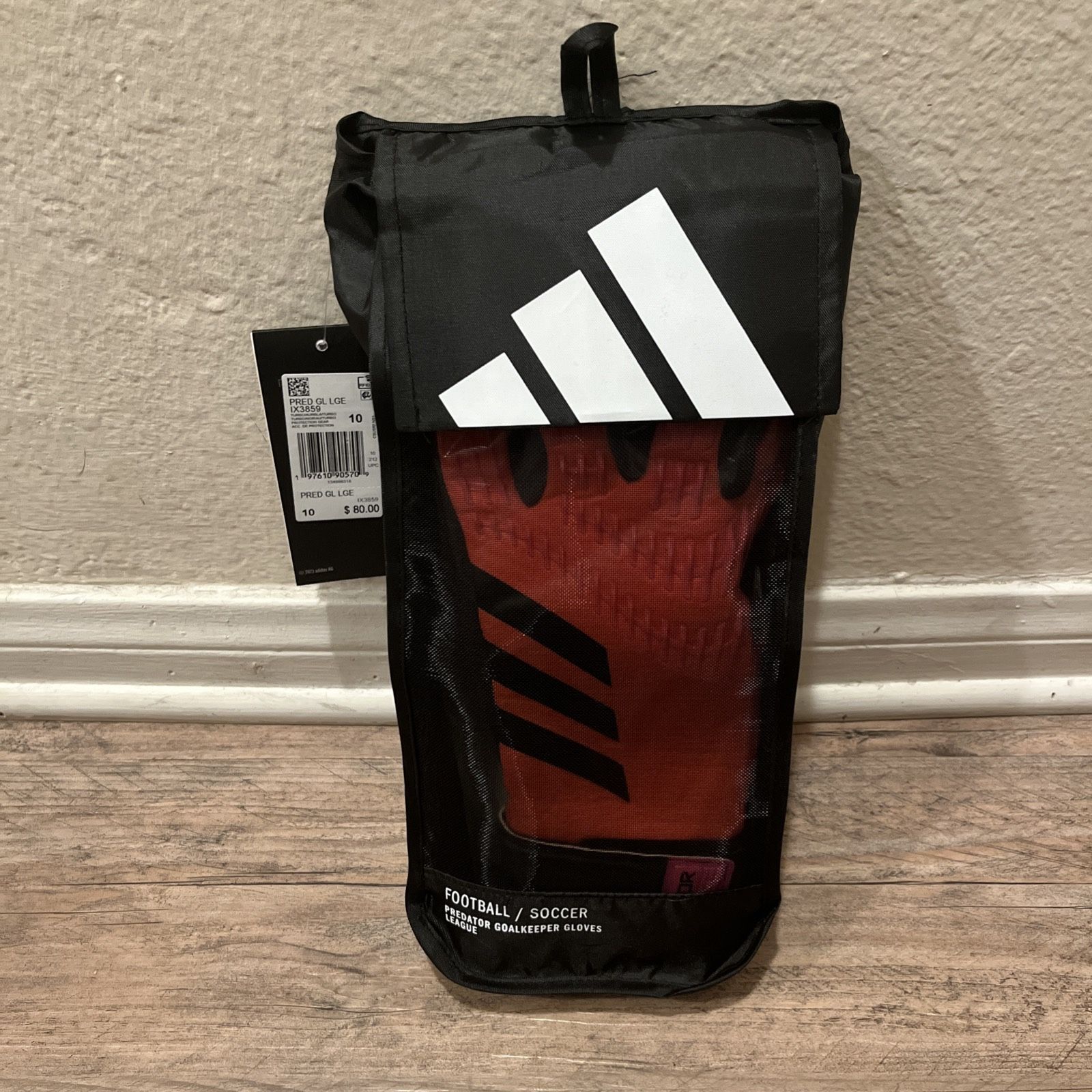 New Adidas Predator GL League Soccer Turbo Goalkeeper Gloves IX3859 Men Size 10