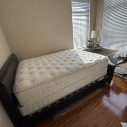 Queen Bed Does Not Include Top Mattress, Only Boxspring And Entire Bedframe, Footboard, And Headboard