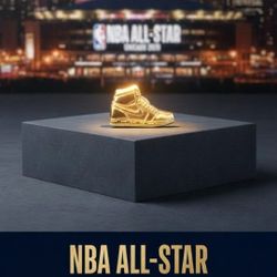 Nike Air Jordan NBA All Star Pin Gold 1pcs about 1"