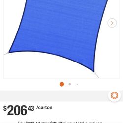 24 ft. x 24 ft. Blue Rectangle UV Block Sun Shade Sail Canopy