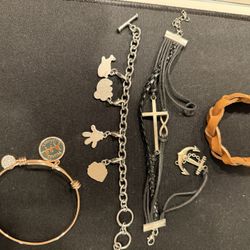 4 Bracelets - Forever Friend, Mickey, Leather - Price For All 4