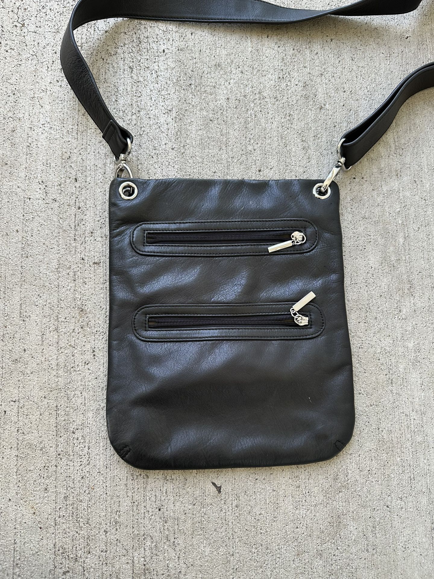 Margot Black Leather Crossbody Bag Black Leather Purse Bag Over the Shoulder