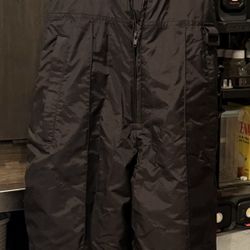 Snow Bib Overalls. Black. Sport Essentials Size 16