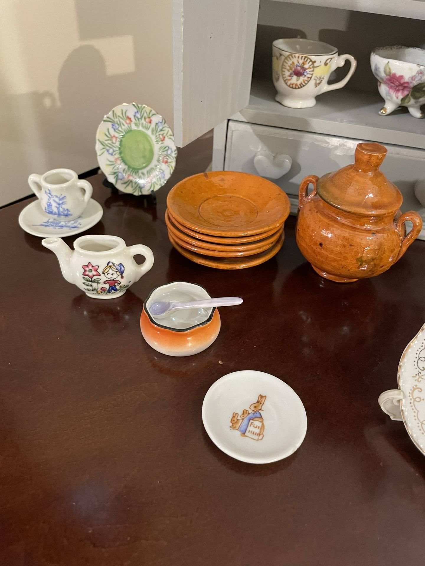 Miniature Tea Set And Misc Pieces Vintage