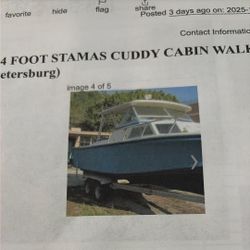 24 Foot Stamps Cuddy Cabin Walkaround
