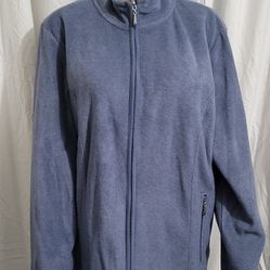 Blue Fleece Jacket Women's Size XLarge 