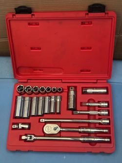 Snap-on Tools 22 pc 3/8" Drive 6-Point Metric General Service Socket Set