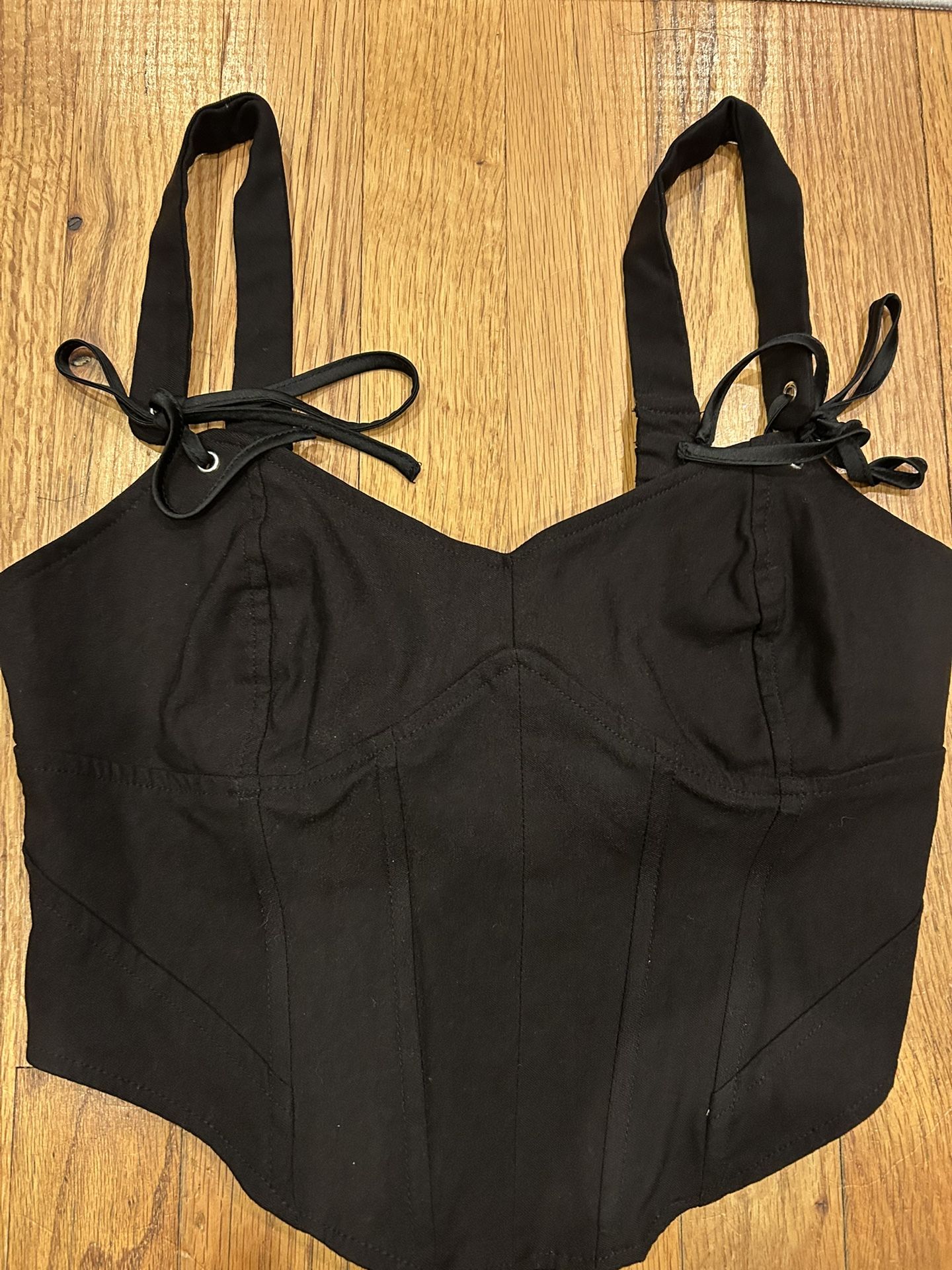 Black corset top size small