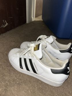 Black & white ADIDAS Size 6.5 Women/5 Men