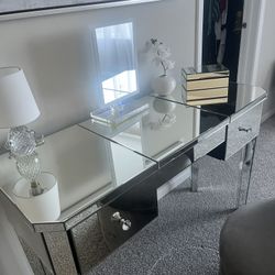 Inspired Home Addison Mirrored Makeup Vanity Table with 2 Drawers $225 (OBO)