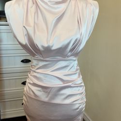 Beautiful Baby Pink Silky Dress Size Small  Stretchy