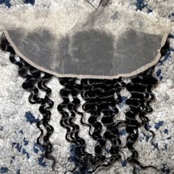 Crystal Deep Wave Human hair Lace Frontal 