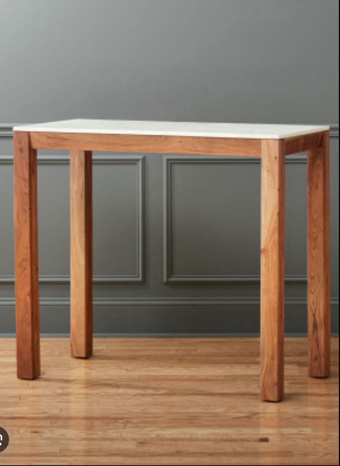 CB2 Palate Marble Table Solid Wood