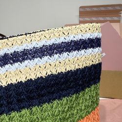 Imported Luffa grass braided cotton thread braided tote bag