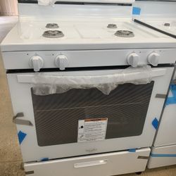 New Scratch And Dent Whirlpool  4 Burner Gas Stove In White 6 Months Warranty 