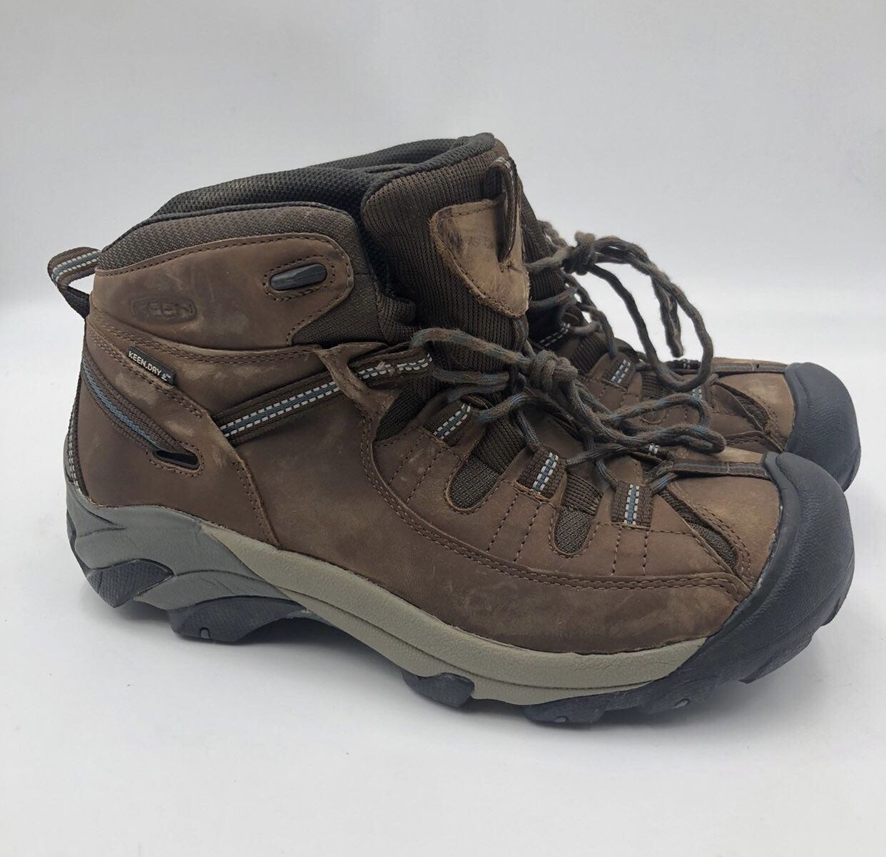 Keen Mens Targhee II Brown Leather Mid Top Waterproof Hiking Boots 10