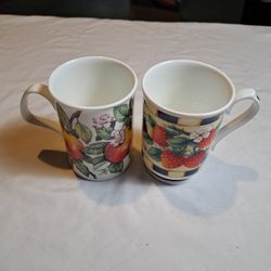 2 fine bone China coffee mugs
