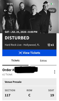 Disturbed at Hard Rock Live 7/25/26
