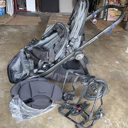Baby Jogger City Select Double Stroller with Accessories