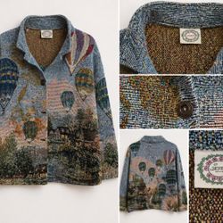 Boho Vintage Hot Air Oversized Jacket 