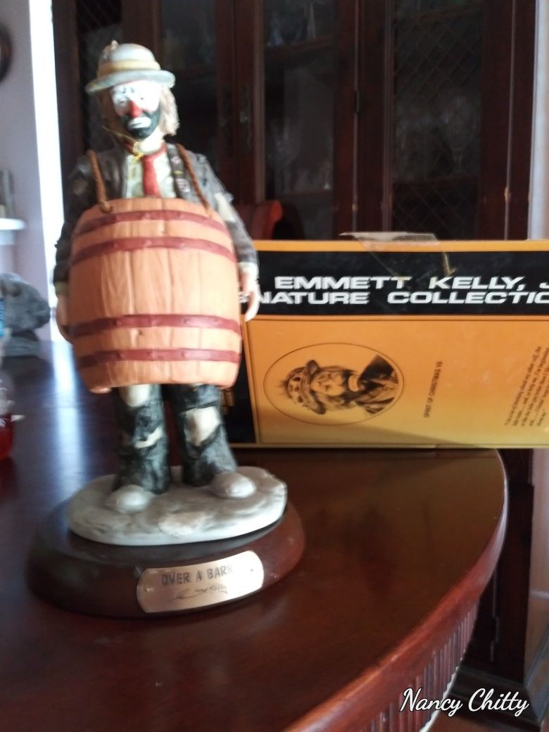 Emmet Kelly Jr. Over the Barrell