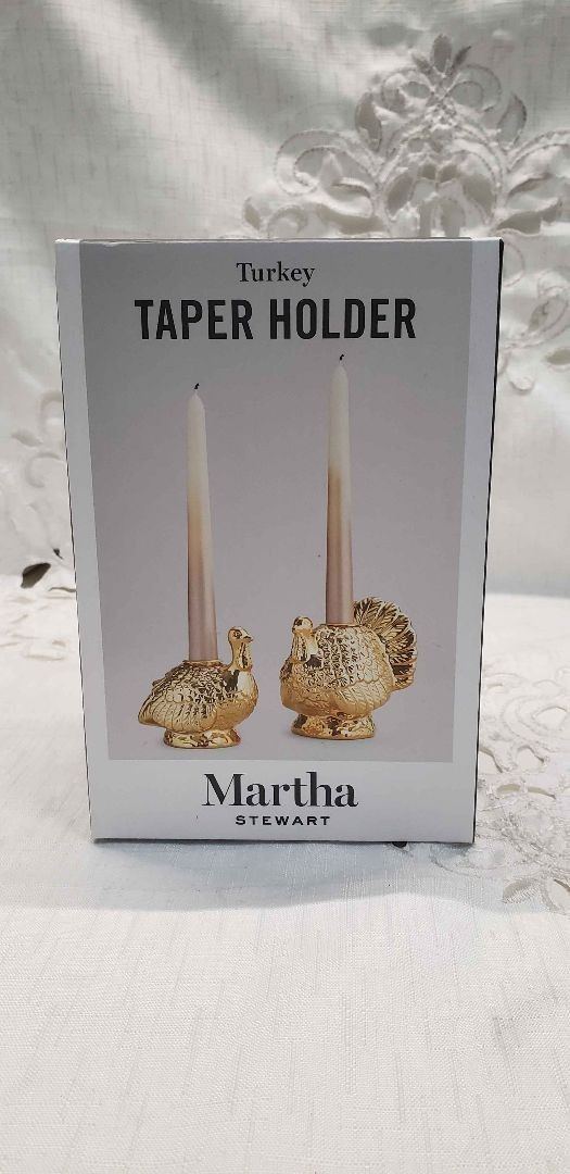 Martha Stewart Collection Harvest 2-Pc. Taper Holder Set