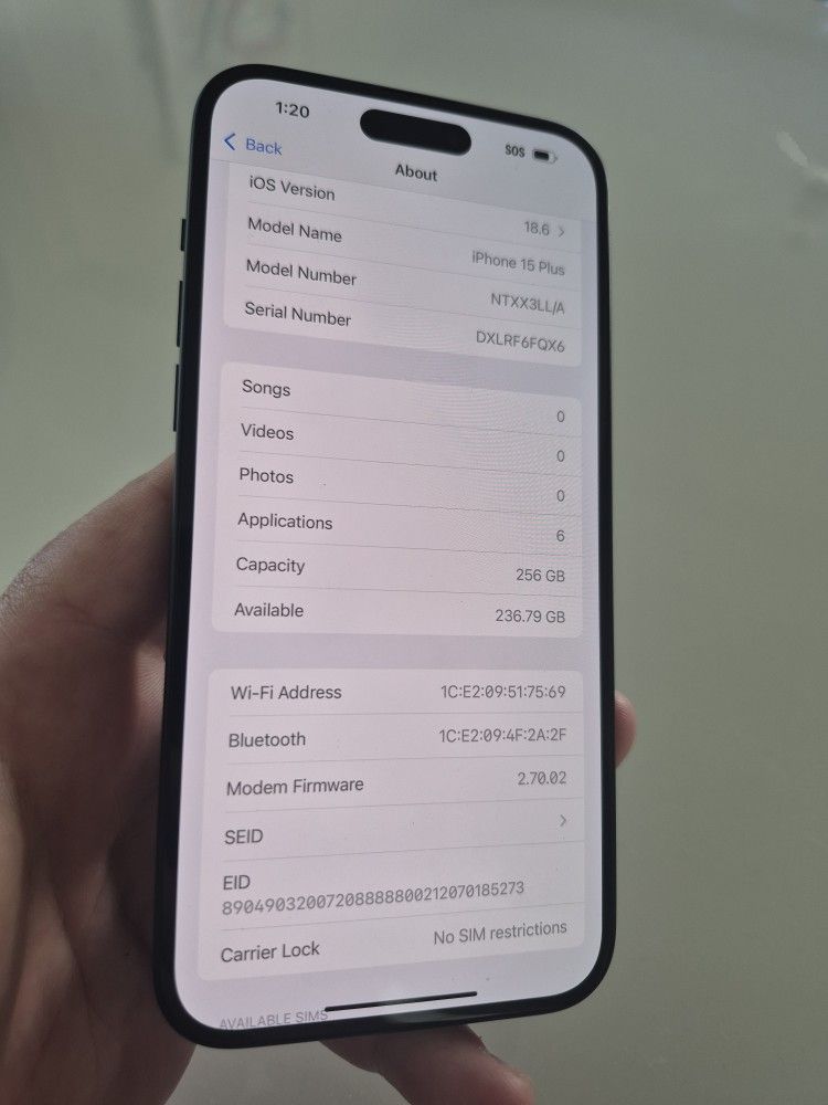 Flawless Sim Unlocked Apple IPhone 15 Plus 256gb
