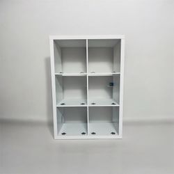 Wood grain 6 cube shelf