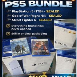 PS5 With 2 Games Brand New