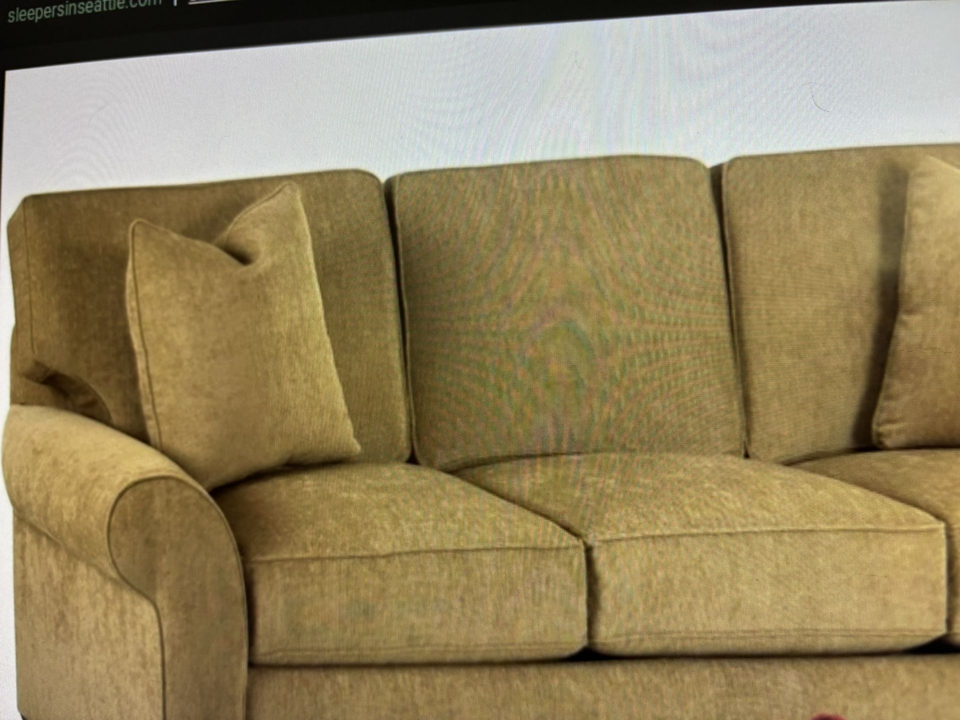 Beige Fabric Sleeper Sofa