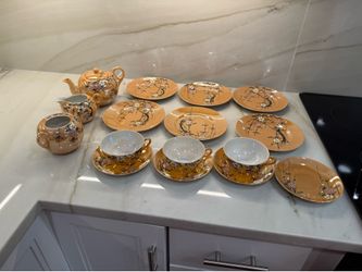 Vintage Japanese porcelain tea set (partial set)