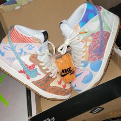 🌟RARE! Nike Thomas Campbell High Top " What The Dunks"🌟 Size10 !