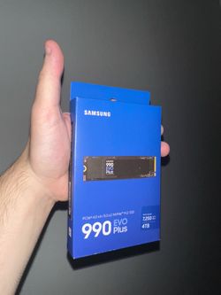 Brand-new, factory-sealed Samsung 990 EVO Plus 4TB NVMe SSD.
