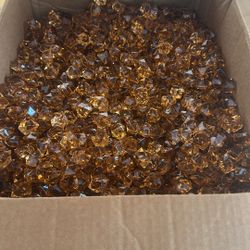 Amber Color Acrylic Diamonds (Box)