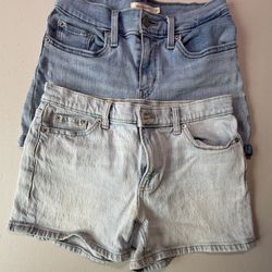 Banana Republic and Levi’s Blue Jean Shorts Distressed Cut-Off