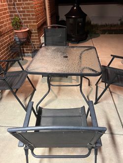 Patio table with four chairs