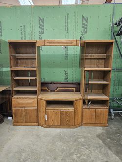 Wood Entertainment Center / Display Cabinet