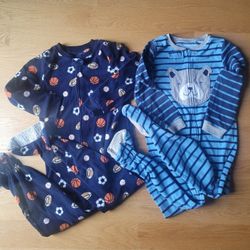 5T Footed Pajamas 2 Pairs