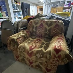 Brown Patterned Armchairs (Set of 2)